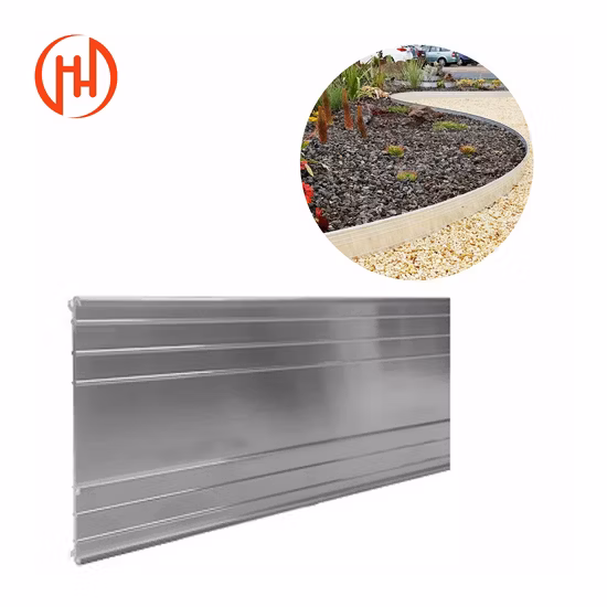 Borde de aluminio para césped y jardín, borde de metal estable de piedra y césped para paisaje