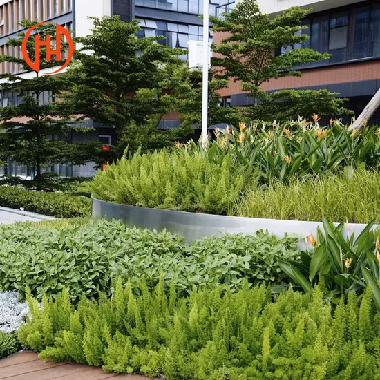 WMED022 Borde de jardín con valla de borde de césped verde